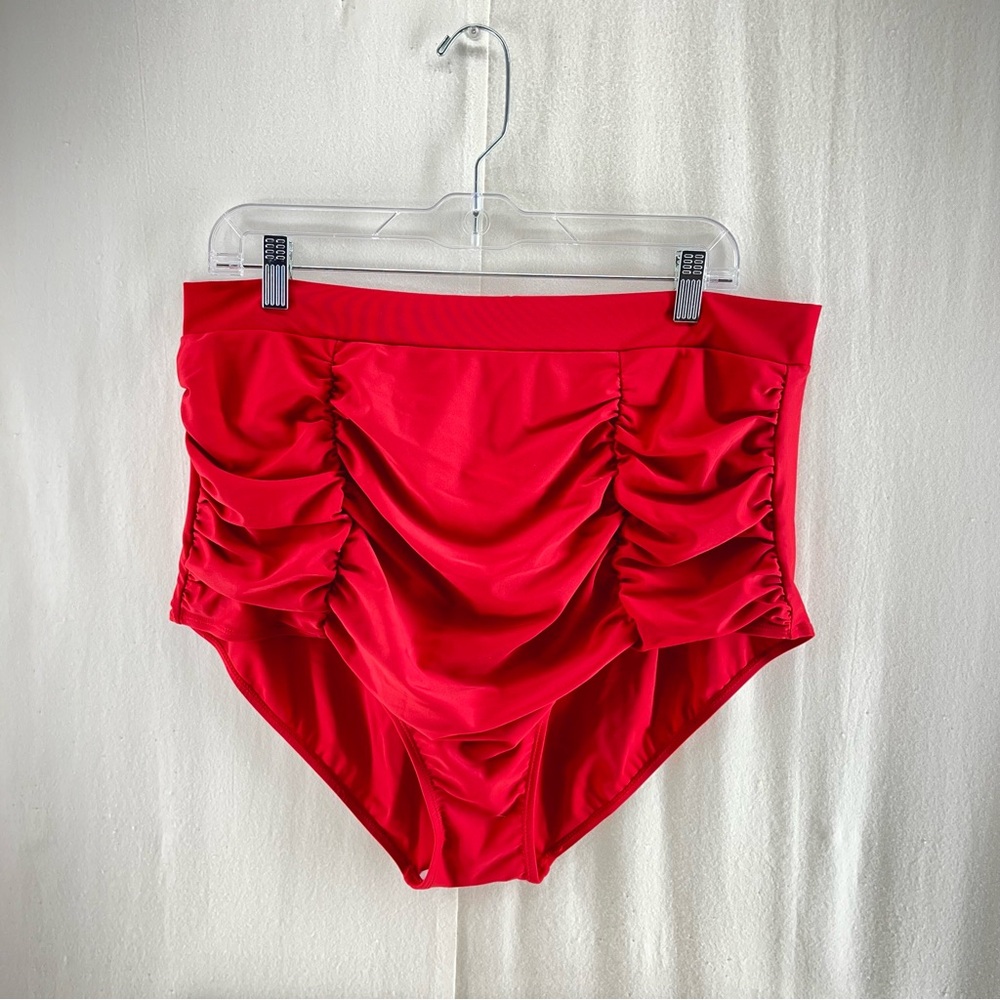 Elegant Red Women's Swimsuit Bottom